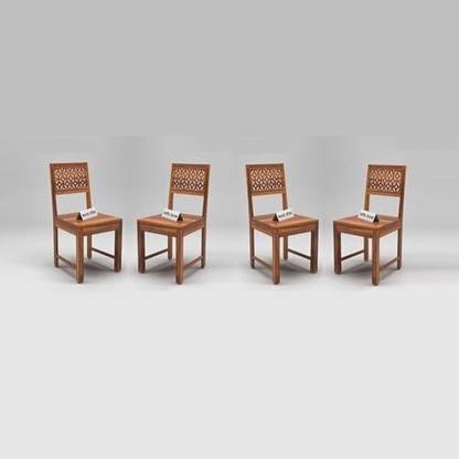 Utkarsh Sheesham Wood Set Of Four CNC Urban Dining Chairs For Dining Room/ Study Room | Solid Wood Dining Chair