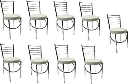 RATISON Comfortable Steel Dining/Restaurant/Cafe/Home/Office/Study Chair Leatherette Dining Chair