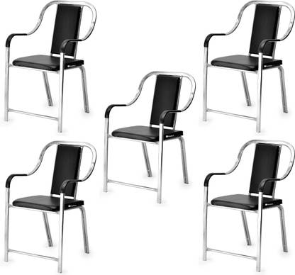 SCHOOL FURNITURE VISITOR CHAIR WITH ARMS AND CUSHION SEAT BACK Leatherette Office Visitor Chair