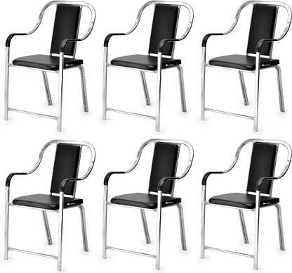 APPLE FURNITURE Comfortable Chair Visitor Chair for Work from Home Leatherette Office Arm Chair