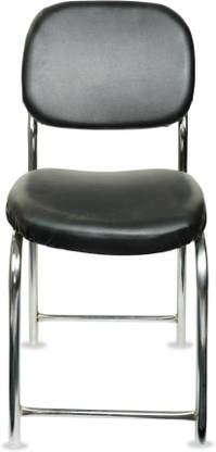 ACTIVA N Chrome Leatherette Chair For Study Rooms|Durable & Comfortable Armless Chair| Leatherette Office Visitor Chair