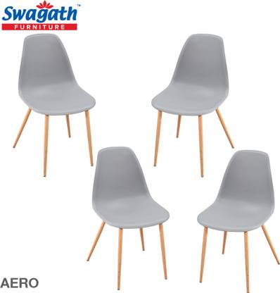 swagath furniture Chair For Cafe/Home/Office Set Of 4 Indoor/Outdoor Plastic Dining Chair