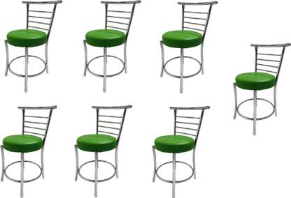 RATISON Steel Dining/Restaurant/Cafe/Home/Office/Study Chair Leatherette Dining Chair