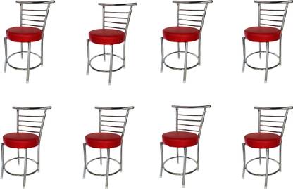 RATISON Steel Dining/Restaurant/Cafe/Home/Office/Study Chair Leatherette Dining Chair