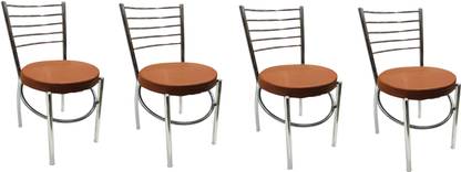 RATISON STEEL DINING CHAIR HOME STUDY OFFICE VISITOR CHAIR Leatherette Dining Chair