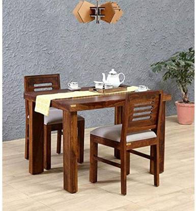 Custom Decor Solid Wood 2 Seater Dining Set