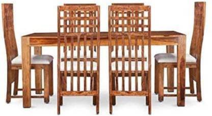 Custom Decor Solid Wood 6 Seater Dining Set