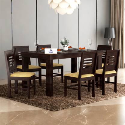 ORMEE Premium Quality Wooden Furniture 6 Seater Dining Set For Living Room Solid Wood 6 Seater Dining Set