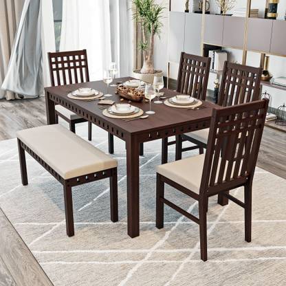 Wakefit Kopra Solid Wood 6 Seater Dining Set