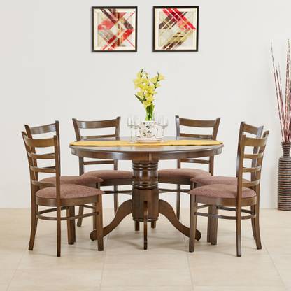 Home Centre CLEO-DINING-TABLE-6S Solid Wood 6 Seater Dining Set