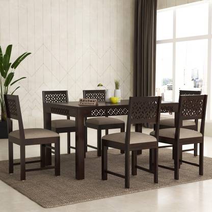Devsignature Solid Wood 6 Seater Dining Set