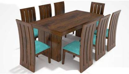 Custom Decor Solid Wood 8 Seater Dining Set