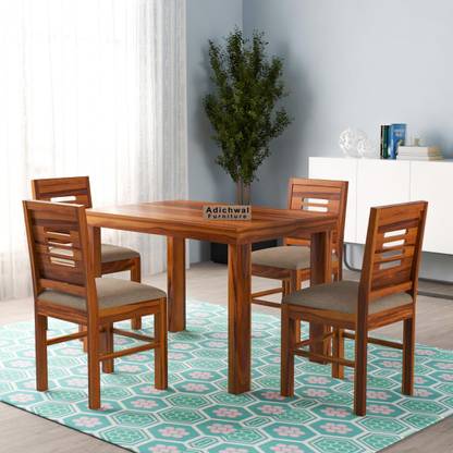 Devsignature INDIAN SOLID WOOD SIX SEATER DINING SET Solid Wood 4 Seater Dining Set