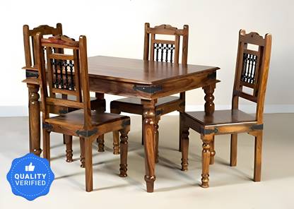 Shree Jeen Mata Enterprises Beautiful Dining Set In Sheesham Wood In Living Room Solid Wood 4 Seater Dining Set