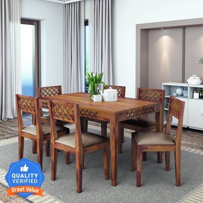 Flipkart Perfect Homes Sheesham Solid Wood Solid Wood 6 Seater Dining Set