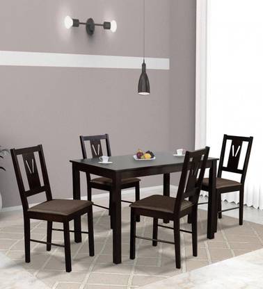 Allie Wood Olga Sheesham ( Rosewood) Solid Wood 4 Seater Dining Set