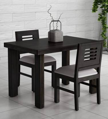LOONART Solid Sheesham Wood Two Seater Dining Set For Dining Room, Café. Solid Wood 2 Seater Dining Set
