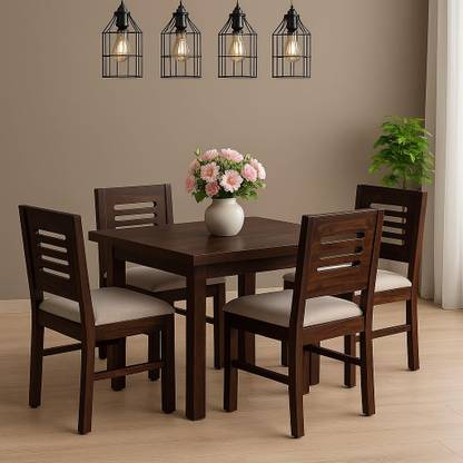 Worldwood Sheesham Solid Wood 4 Seater Dining Set