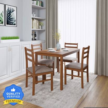 Nilkamal Carlos Ladder Back Includes 4 Chairs and 1 Table Engineered Wood 4 Seater Dining Set