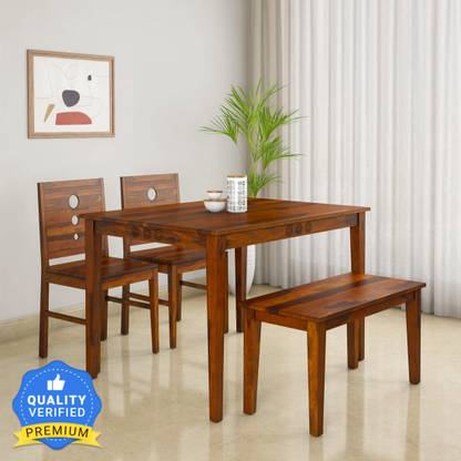 @Home by nilkamal Target Solid Wood 4 Seater Dining Set