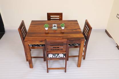 Cherry Wood Rosewood (Sheesham) Solid Wood 4 Seater Dining Set