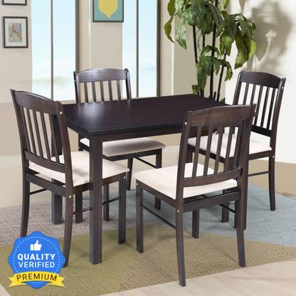 RoyalOak Solid Wood Solid Wood 4 Seater Dining Set