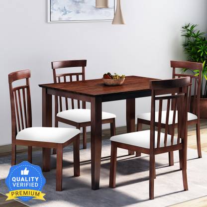 Flipkart Perfect Homes Kansas Solid Wood 4 Seater Dining Set