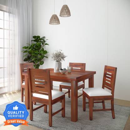 Flipkart Perfect Homes PureWood Sheesham 4 Seater Dining Set
