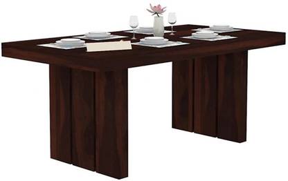 Wopno Furniture Pure Sheesham Wooden 6 Seater Dining Table Only|Dining Table for Living Room Solid Wood 6 Seater Dining Table