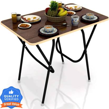 wow craft Space Saver Foldable and Portable Engineered Wood 2 Seater Dining Table