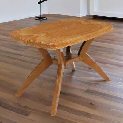 Nilkamal Shahenshah Kross Leg Rectangular 4 Seater Plastic Dining Table for Dining Room. Plastic 4 Seater Dining Table