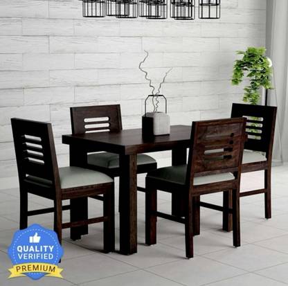 Utkarsh Solid Sheesham Wood 4 Seater Dining Set For Dining Room / Hotel / Cafe Solid Wood 4 Seater Dining Table