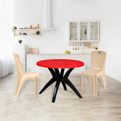 Nilkamal Meridkrs Plastic 4 Seater Dining Table