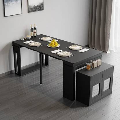 NG Decor Modern Extendable Dining Table Rectangle Sideboard with Storage Engineered Wood 8 Seater Dining Table