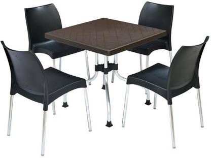 ATOZANTIQUES Plastic 4 Seater Dining Table