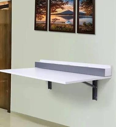 FORKTAIL Wall Mount Space Saving Folding Dining Table 4 Seater Engineered Wood 4 Seater Dining Table