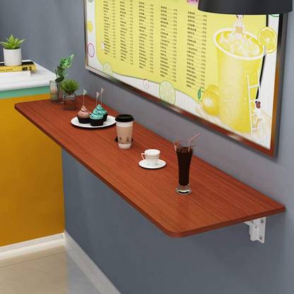 AVRIAN AVRIAN Wall Mounted Folding Table Small Space for Restaurant Kitchen Shelf Engineered Wood 4 Seater Dining Table