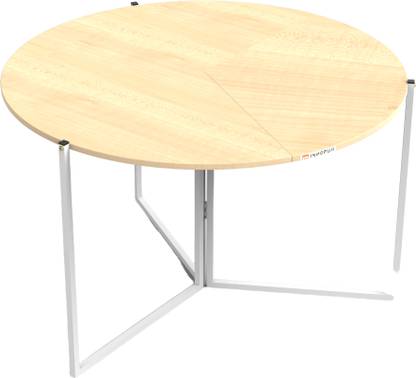 InnoFur Aston Folding Round Engineered Wood 4 Seater Dining Table