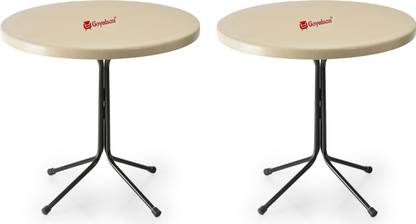 KITHANIA Dining Restaurant Bar Table Easily Foldable and Light Weight Table 2 PC Plastic 4 Seater Dining Table