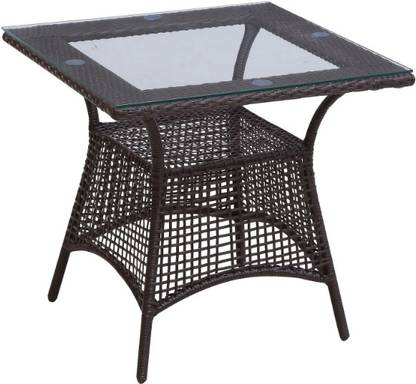 ekrame EKRAME FURNITURE outdoor Wicker Table Cane 4 Seater Dining Table