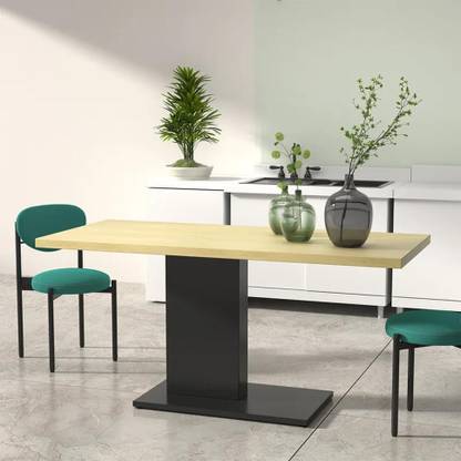 NG Decor Rectangular Dining Table Modern Industrial Table Engineered Wood 6 Seater Dining Table