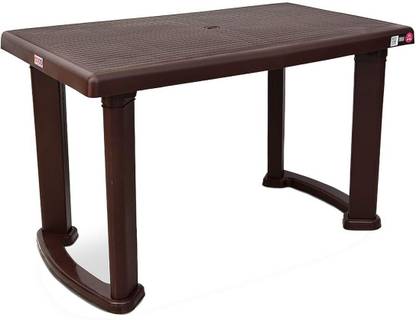AVRO furniture AVRO DELTA Plastic Dining Table for Home Dining Office Cafeteria Garden Plastic 6 Seater Dining Table