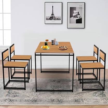 SACC Enterprises Shri Ananta Custom Crafts Modern Style Engineered Wood 4 Seater Dining Table