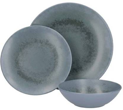Mikasa Pack of 12 Stoneware Reactive Blue 12-pc Dinnerware Set Dinner Set