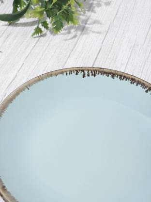 Trove Pack of 6 Ceramic Dinner Plate Sea Green Dinner Set