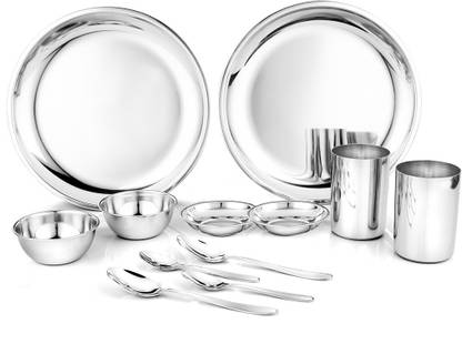 Shri & Sam Pack of 12 Stainless Steel Dinner Set