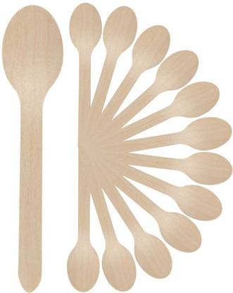 Nourcery Wooden disposable spoon Disposable Wooden Table Spoon Set