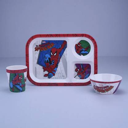 Servewell Melamin 3 pc Kids Set - Spiderman Dinner Set
