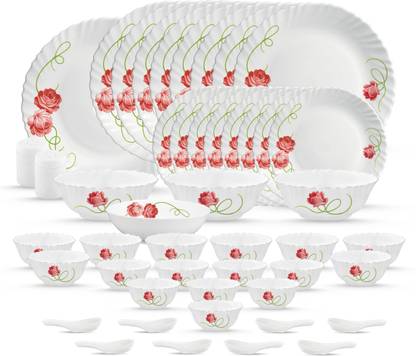 LAOPALA Pack of 47 Opalware Dainty Swirl Dinner Set