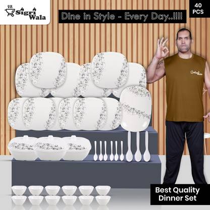 Sigri-wala Pack of 40 Melamin SigriWala Dinner Set